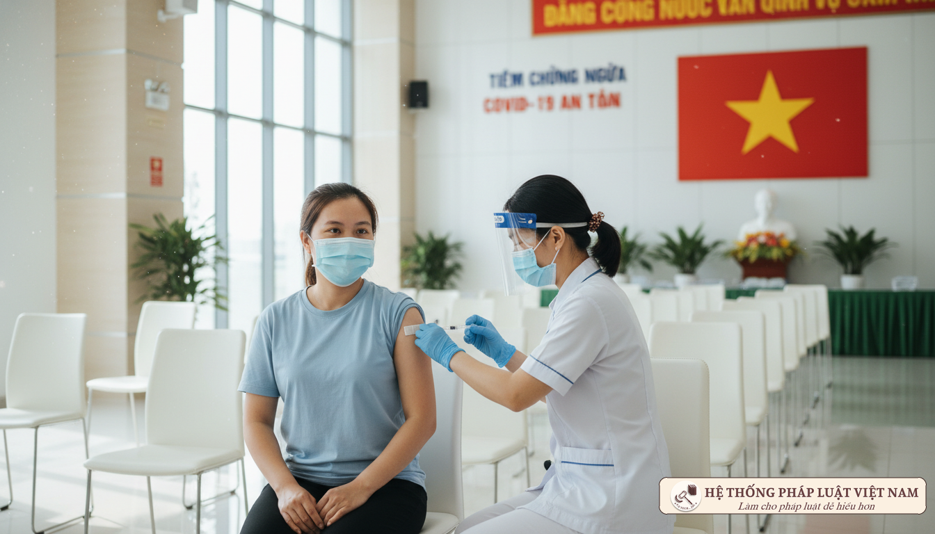 Người dân Việt Nam tiêm vaccine phòng COVID-19