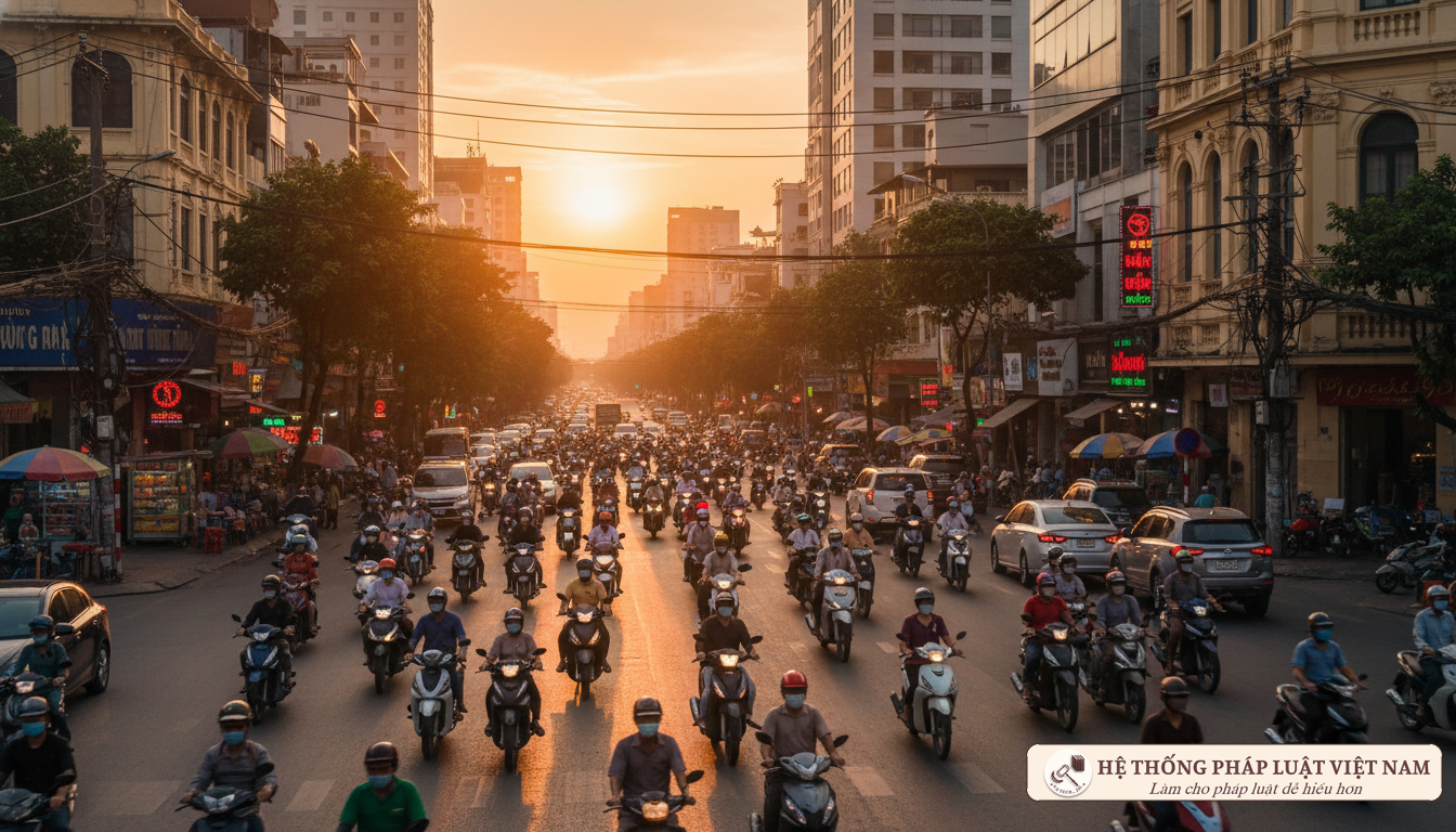 Đường phố Việt Nam nhộn nhịp trong trạng thái bình thường mới