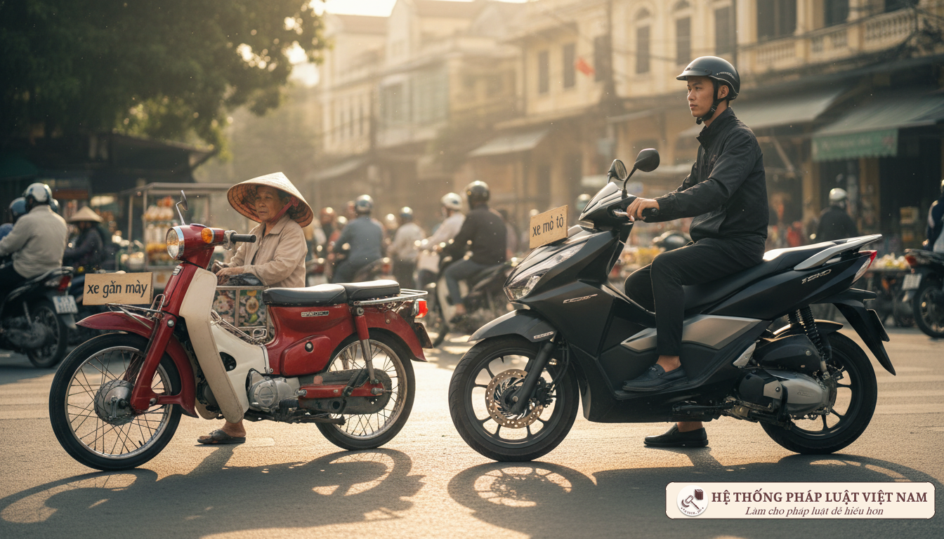 Phân biệt xe gắn máy và xe mô tô