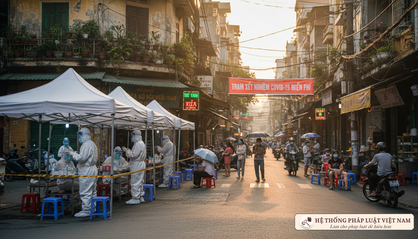 Lấy mẫu xét nghiệm Covid-19 tại Việt Nam năm 2021