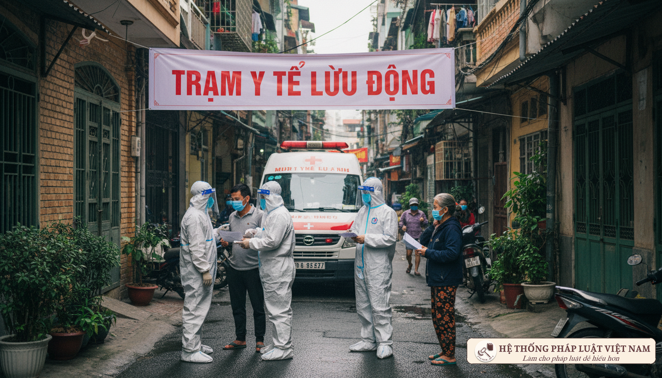 Trạm y tế lưu động hỗ trợ người dân trong đại dịch Covid-19