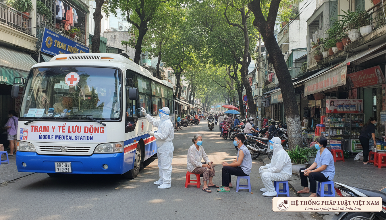 Trạm y tế lưu động hỗ trợ người dân trong đại dịch Covid-19