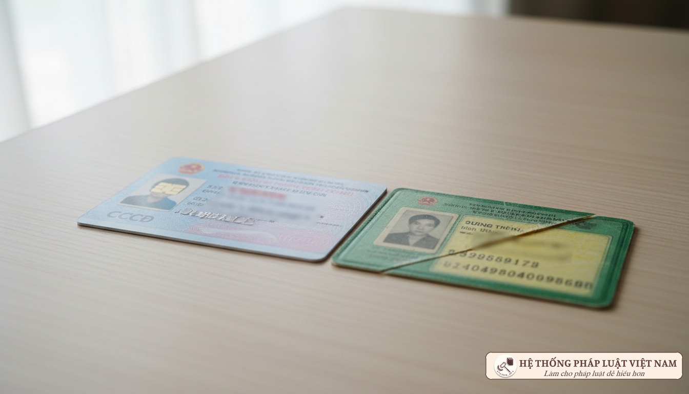 Thẻ Căn cước công dân và CMND cắt góc