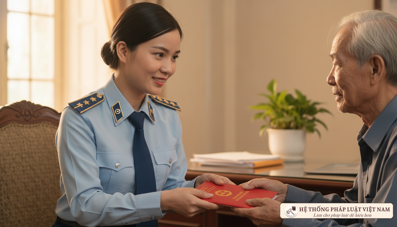 Cán bộ BHXH hướng dẫn thủ tục tăng lương hưu