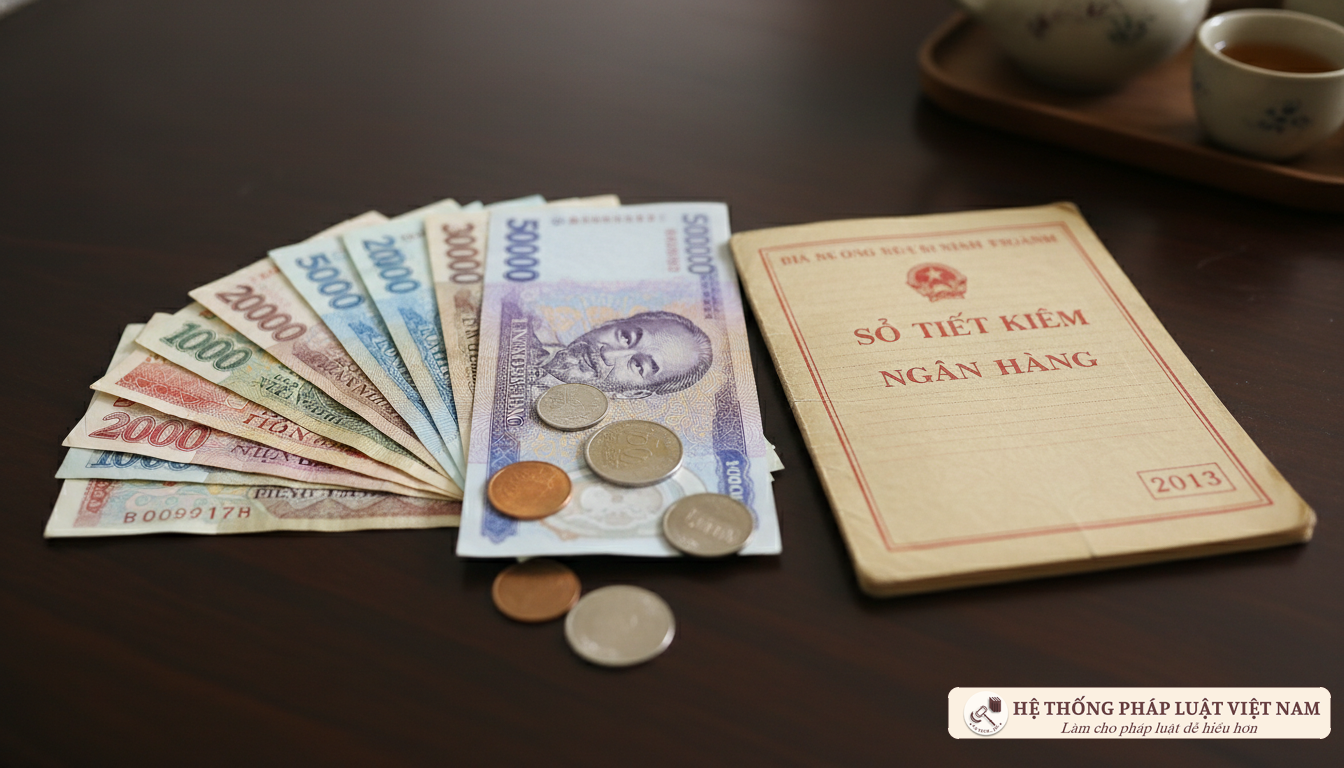 Tiền VND và sổ tiết kiệm