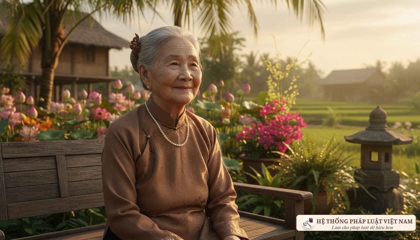 Bà mẹ Việt Nam anh hùng nhận trợ cấp
