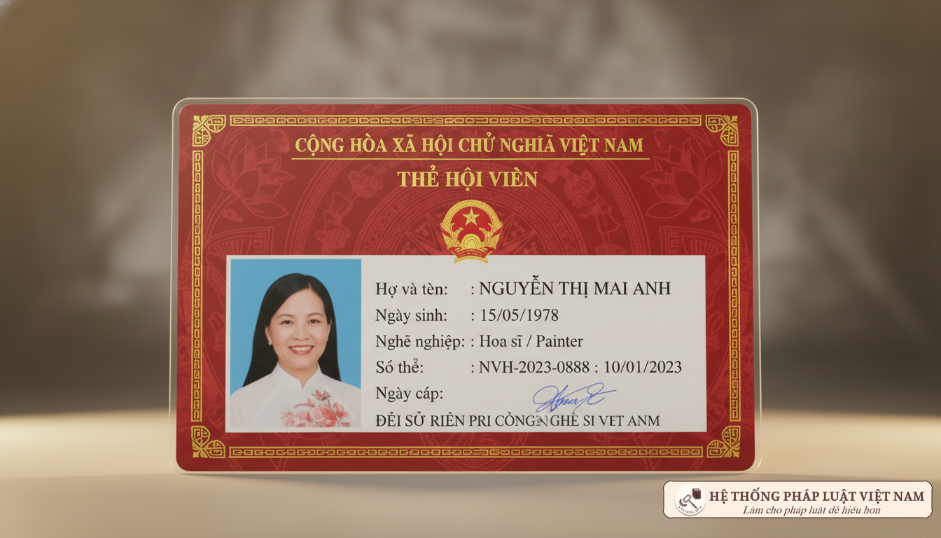 Mẫu thẻ hành nghề nghệ sĩ người mẫu