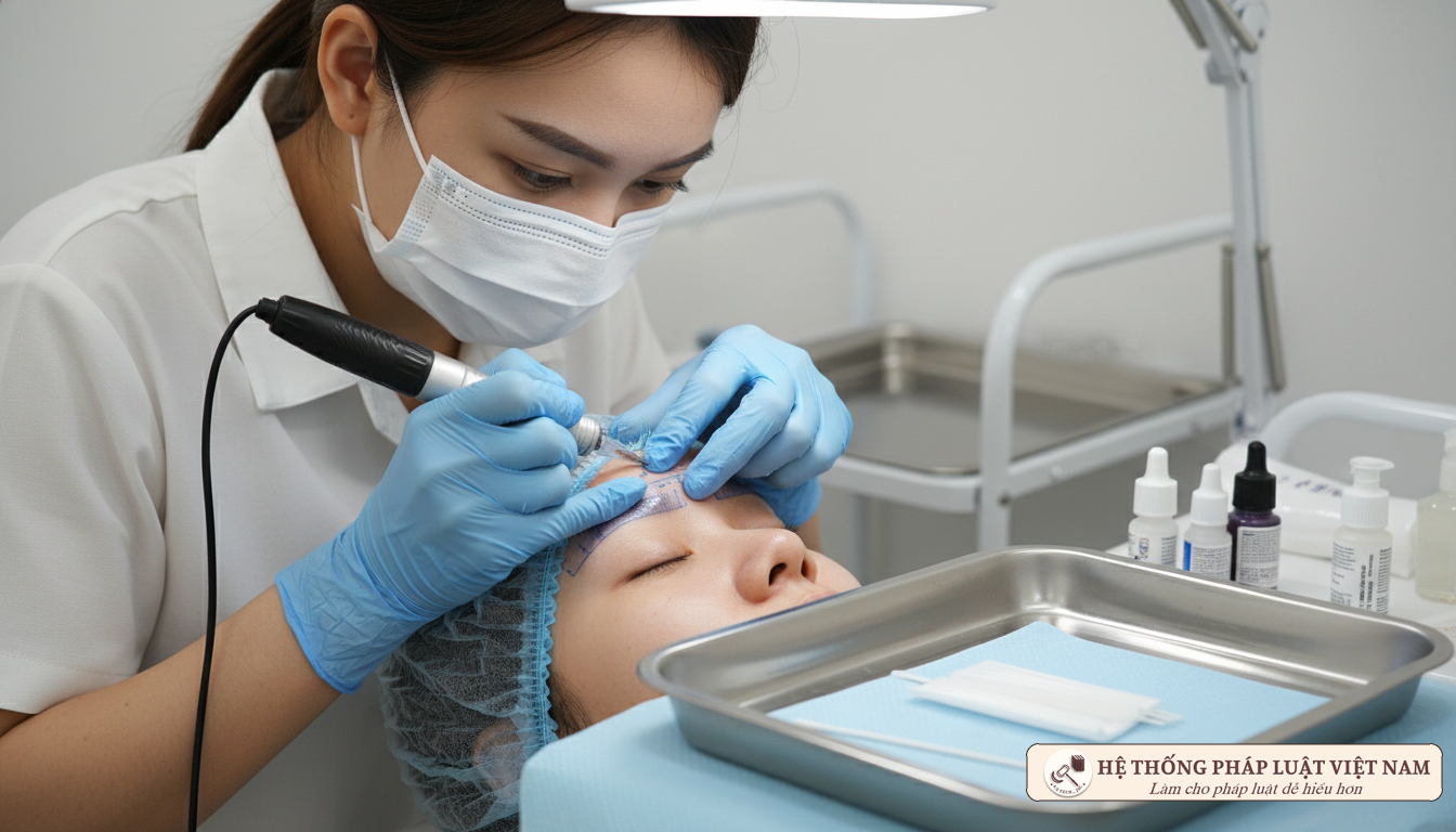 Hoạt động xăm phun thẩm mỹ chuyên nghiệp