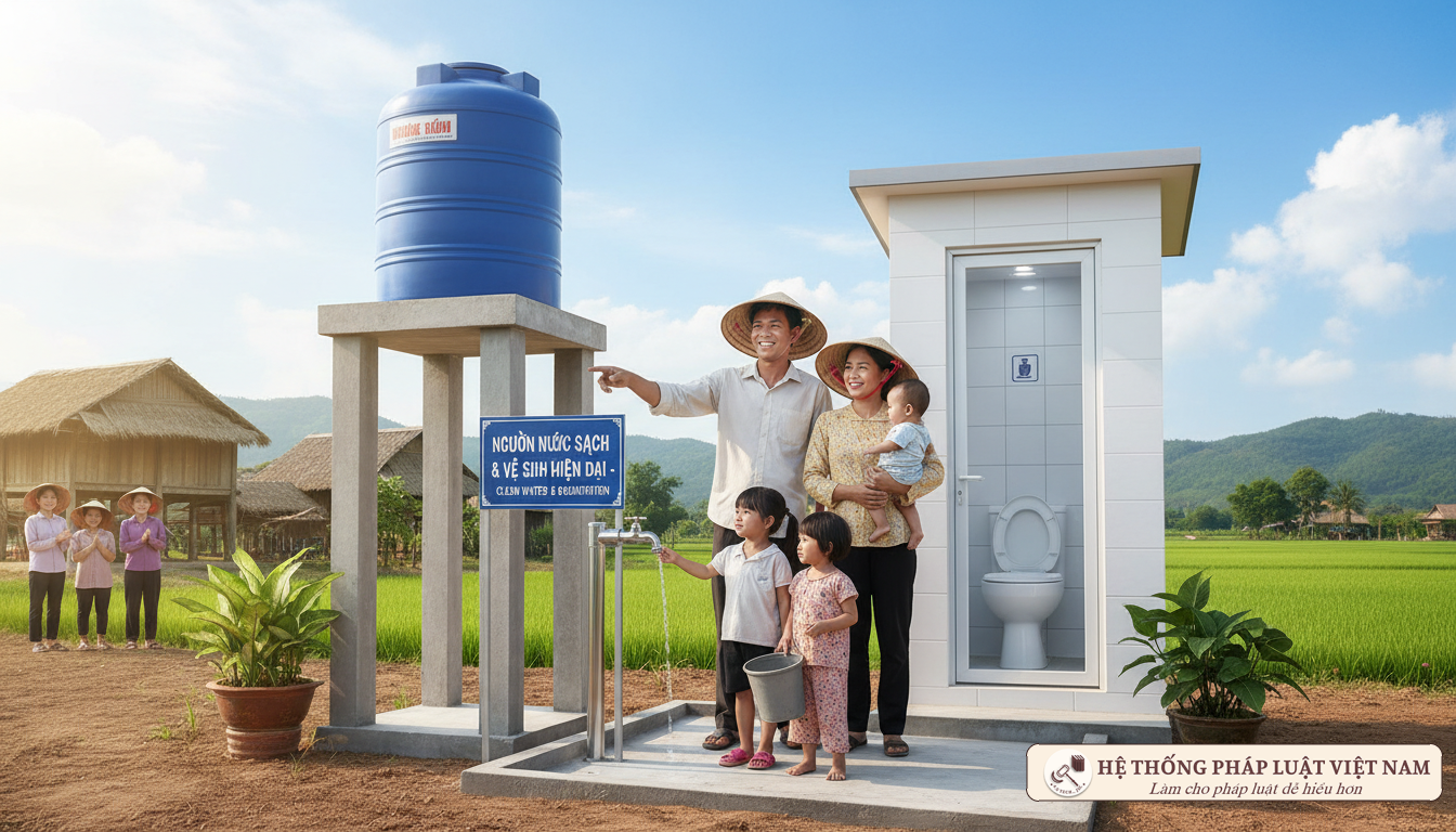 Người dân nông thôn vui mừng với chính sách nước sạch