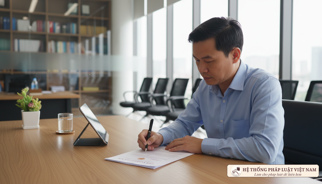 Người dân điền đơn tại Tòa án