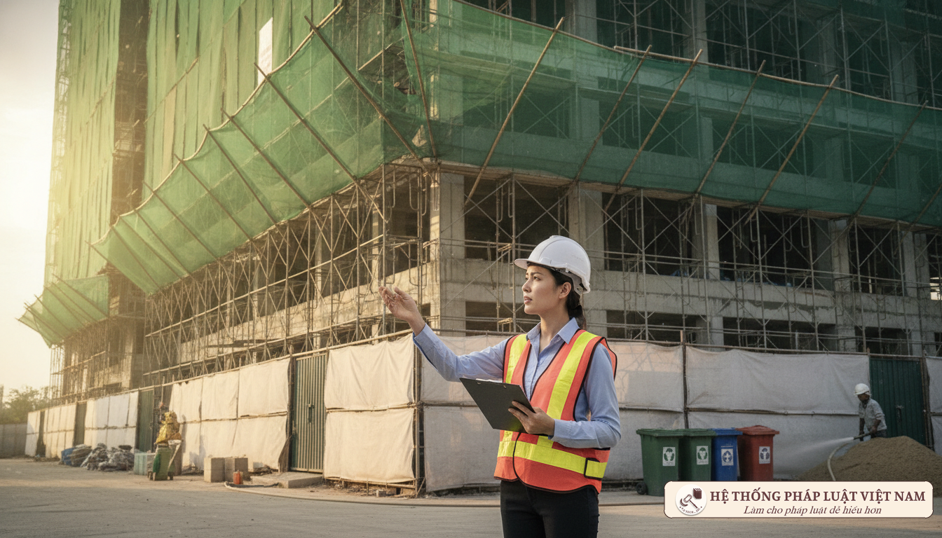 Kỹ sư giám sát môi trường tại công trường