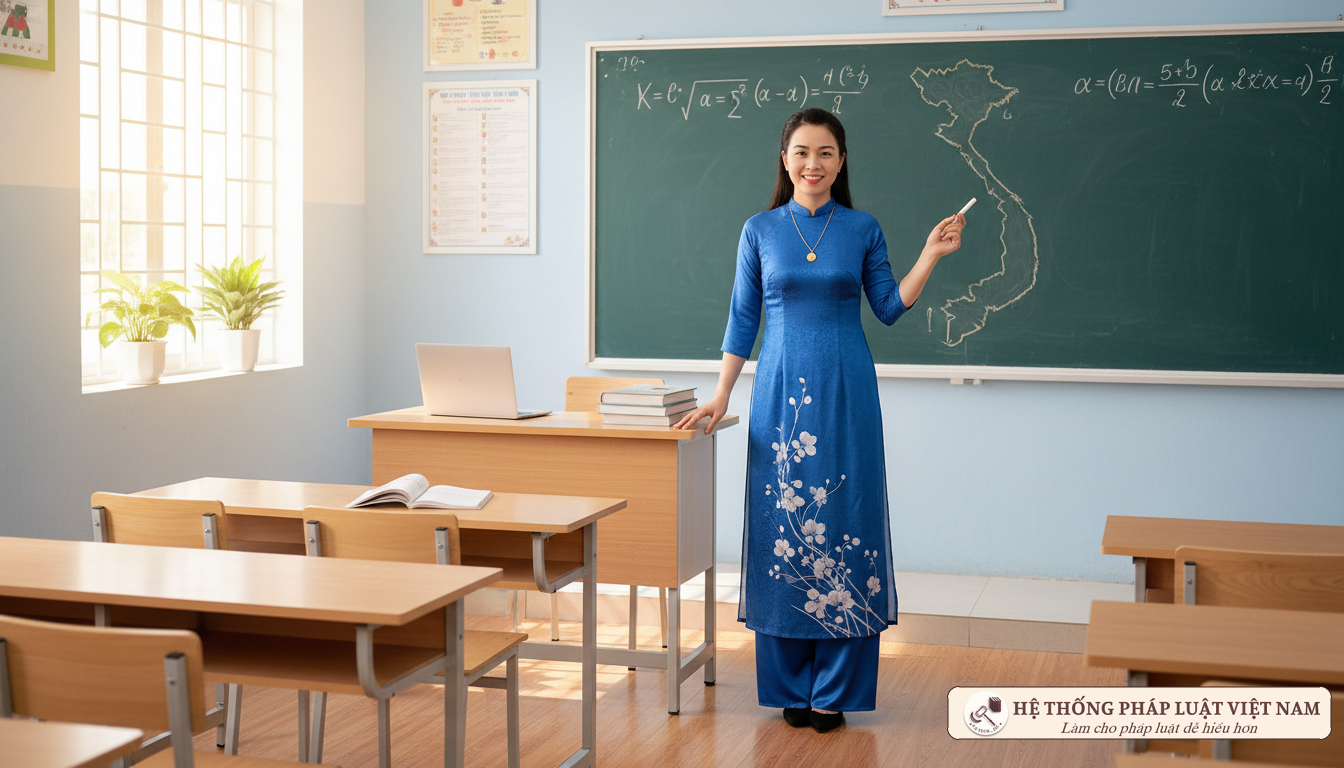 Giáo viên dự bị đại học trong lớp học năm 2018