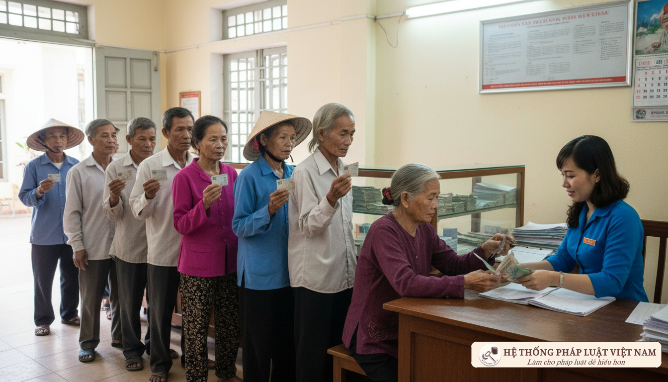 Chi trả lương hưu tại bưu điện năm 2018