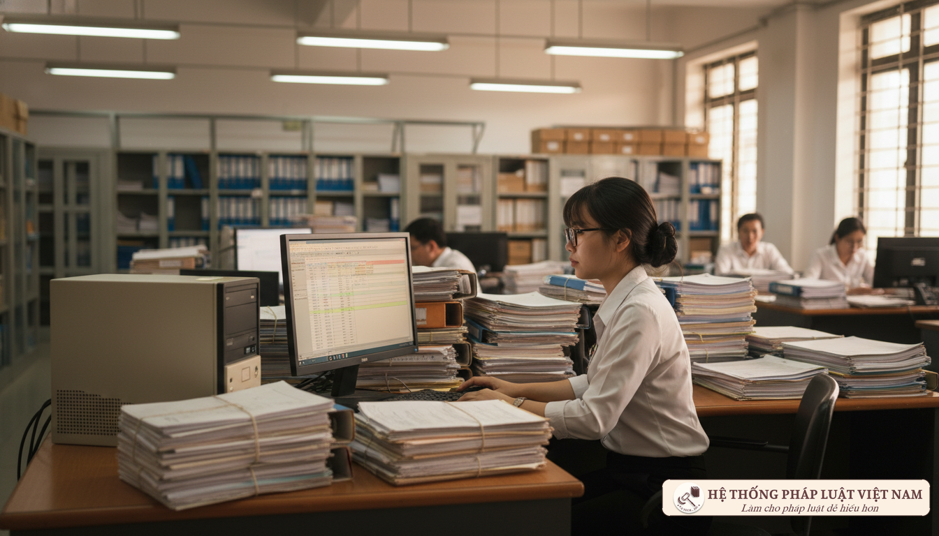 Công chức văn thư làm việc 2019