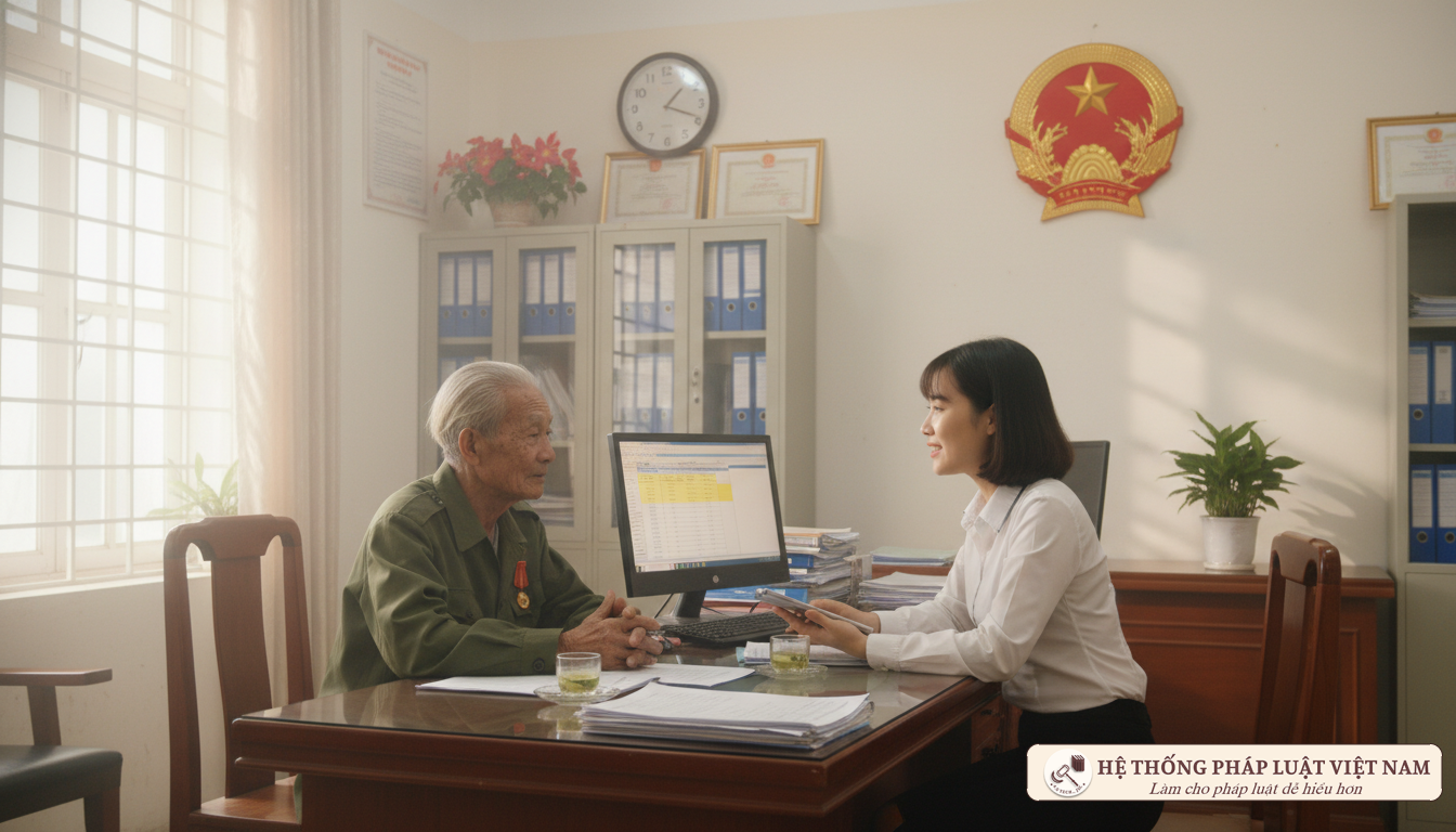 Cơ quan chức năng chi trả trợ cấp cho quân nhân