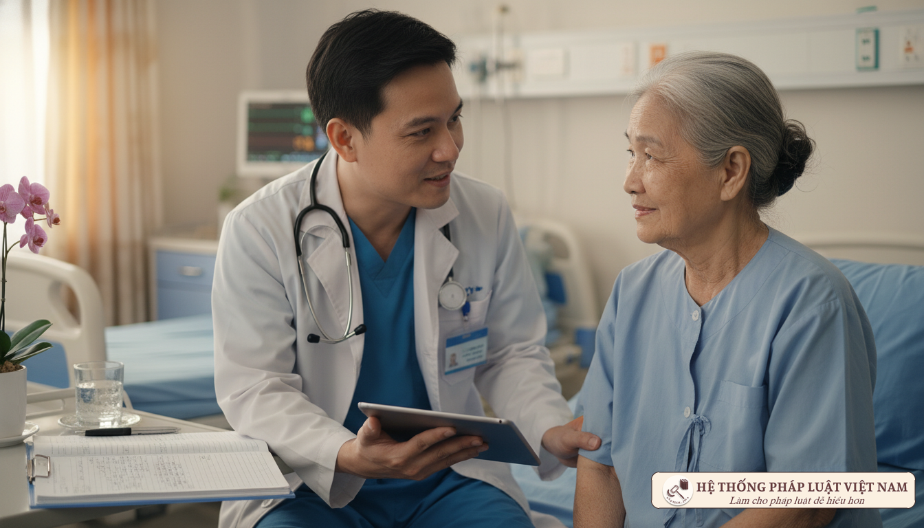 Bác sĩ tư vấn quyền lợi BHYT cho bệnh nhân