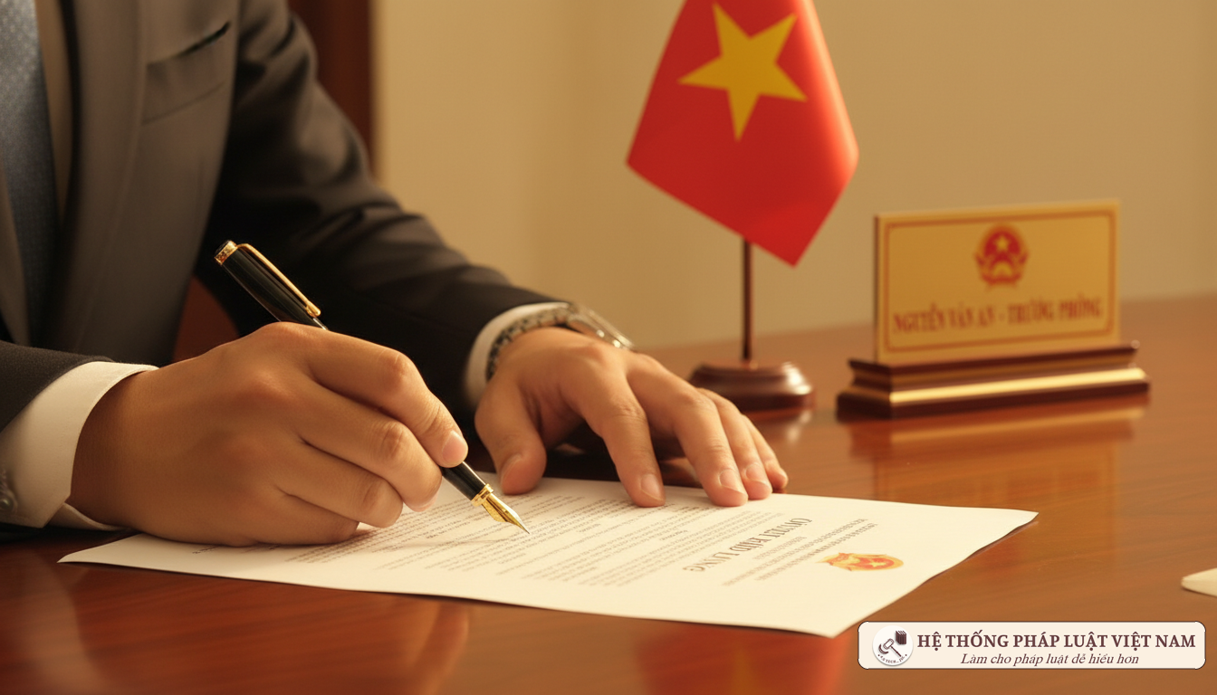 Ký quyết định lương công chức