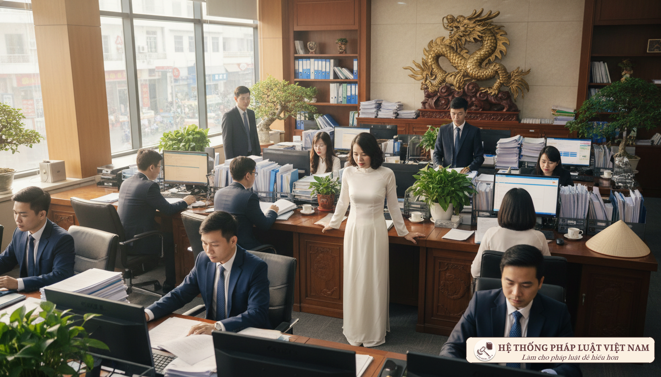 Cán bộ công chức làm việc tại cơ quan nhà nước