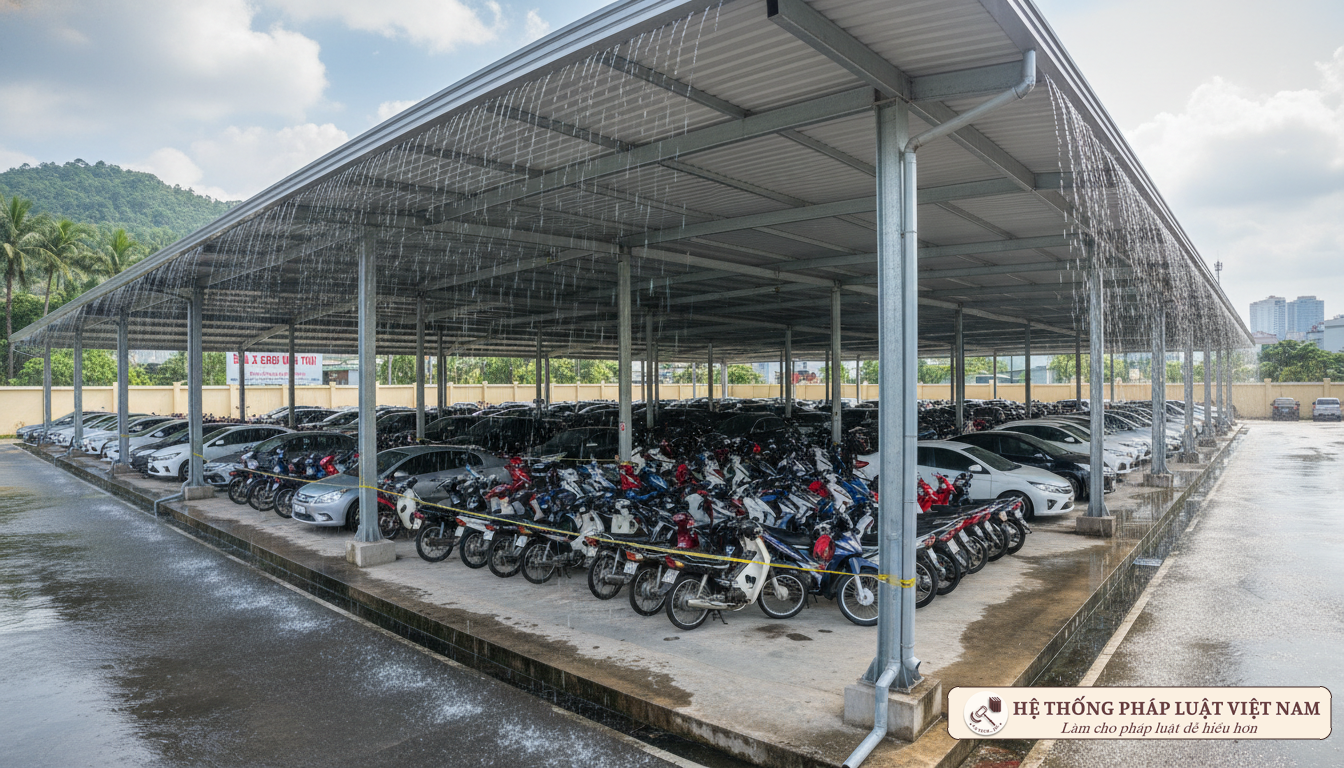 Chấm dứt cảnh xe vi phạm &quot;phơi mưa phơi nắng&quot;: Kho bãi tạm giữ phải có mái che từ 01/5/2020
