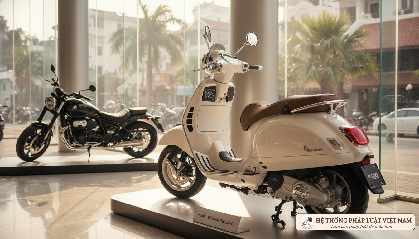 Xe máy cao cấp tại showroom Việt Nam