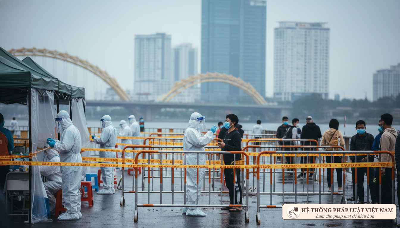 Lấy mẫu xét nghiệm Covid-19 tại Đà Nẵng 2020