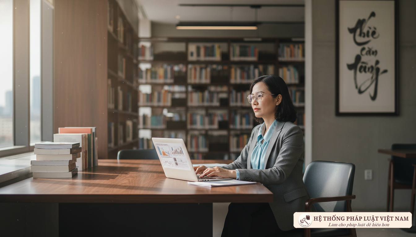 Giảng viên đại học nghiên cứu tài liệu