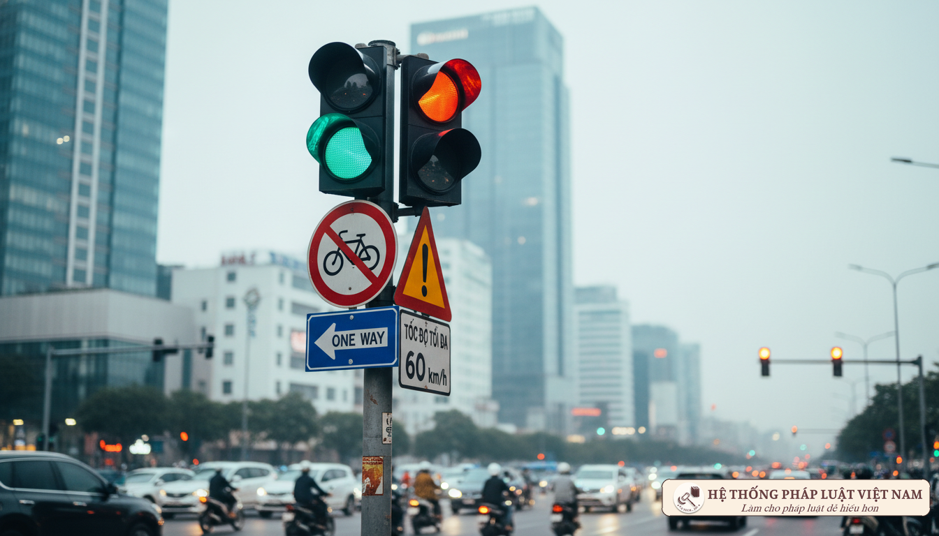 Hệ thống biển báo và đèn tín hiệu giao thông đường bộ