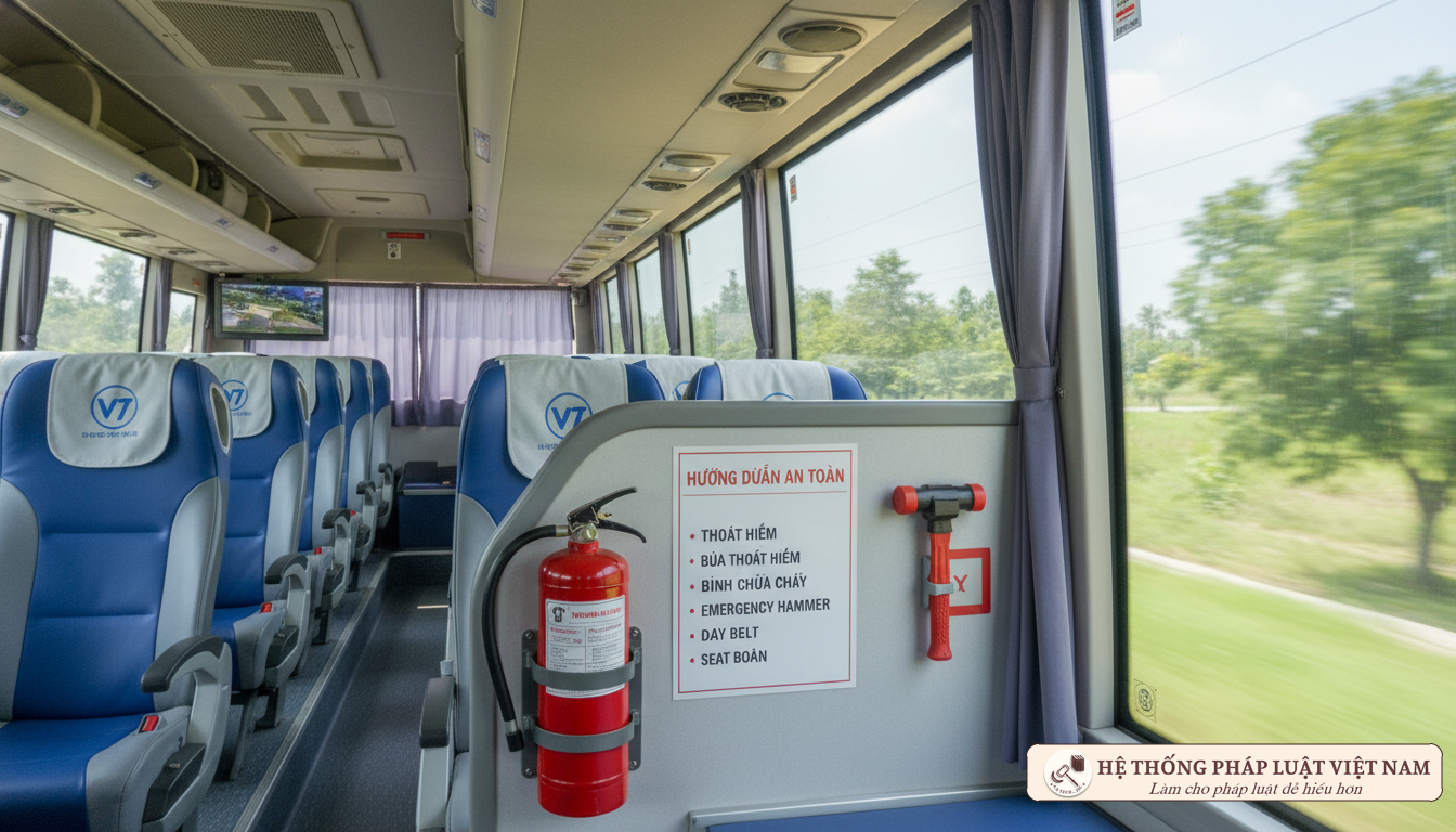 Trang thiết bị an toàn trên xe khách