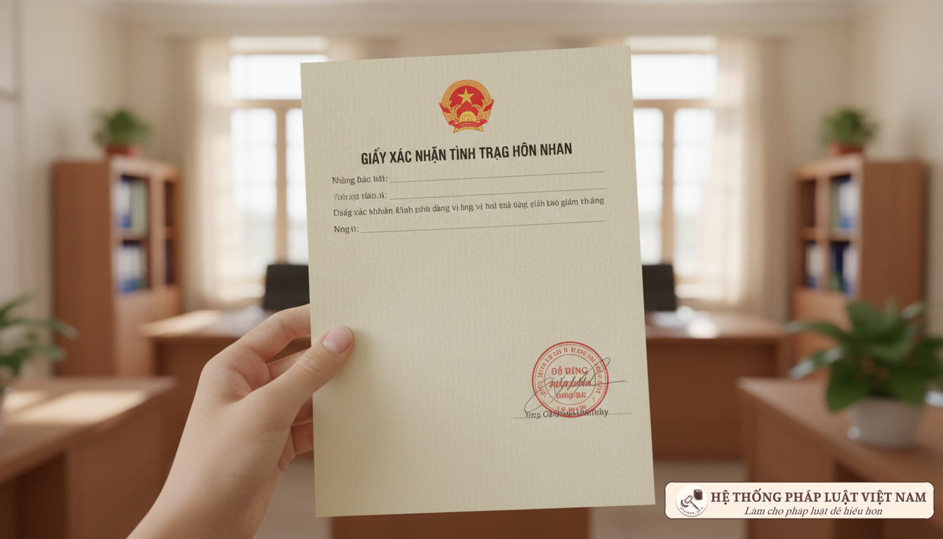 Mẫu Giấy xác nhận tình trạng hôn nhân Việt Nam