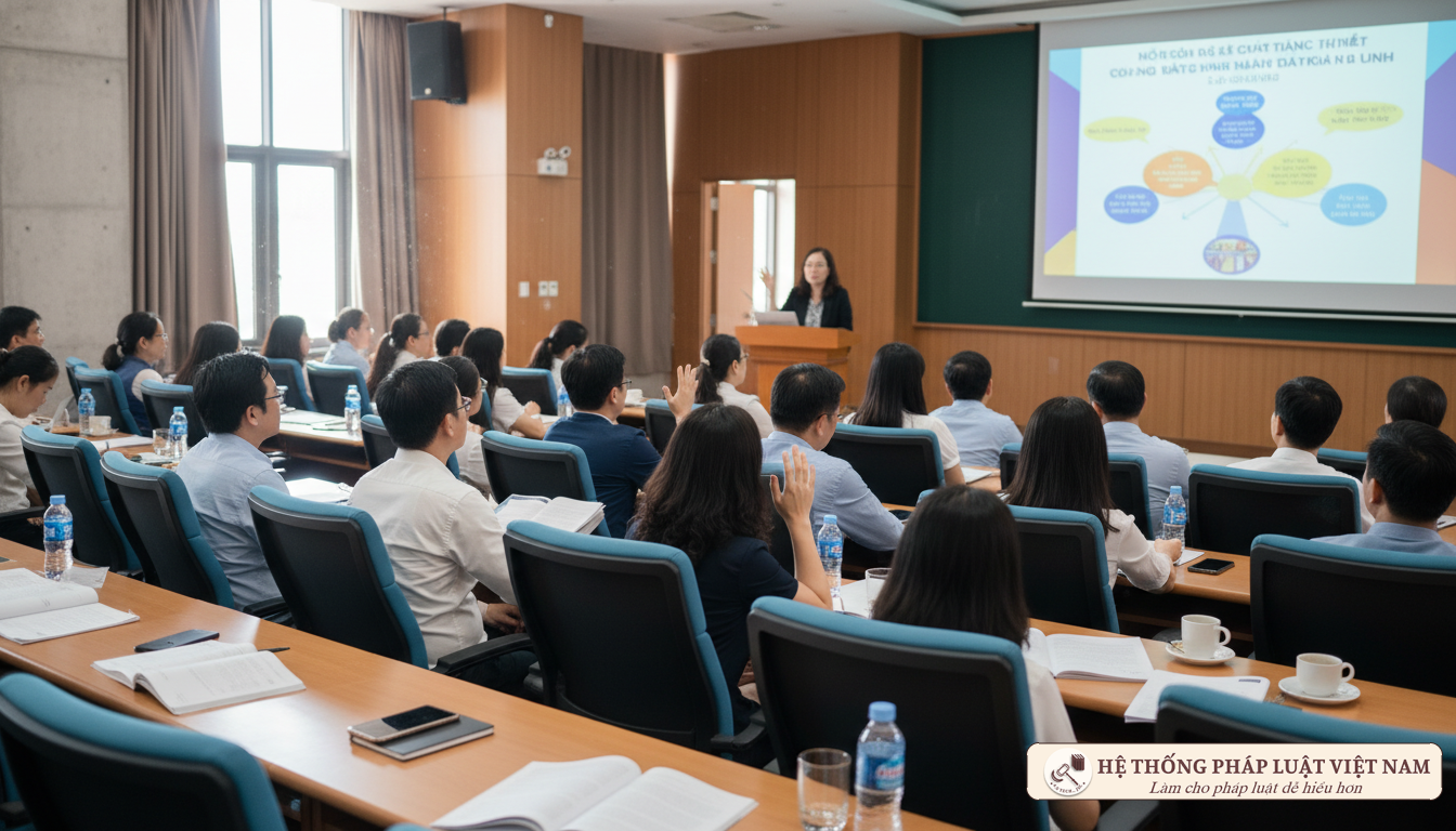 Giáo viên tham gia lớp học nâng chuẩn trình độ