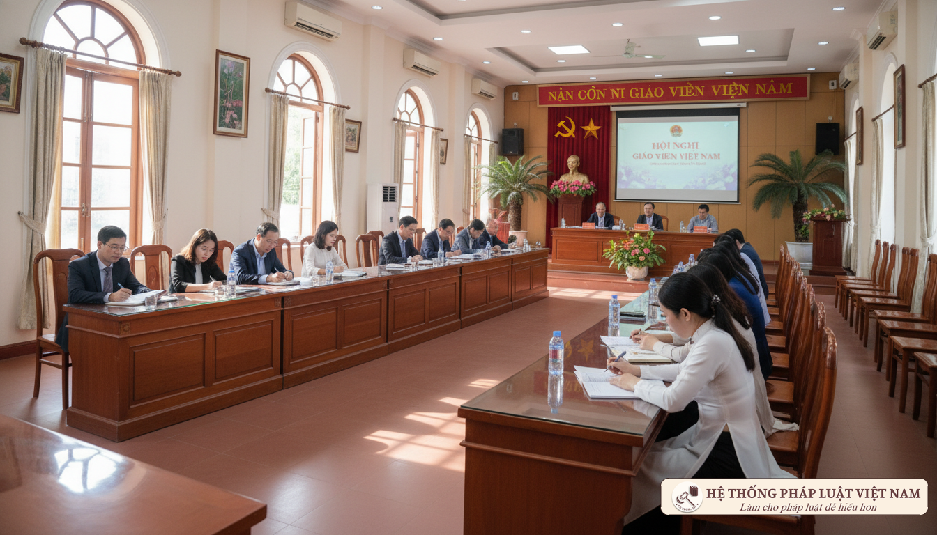 Hội nghị giáo viên về quy định thăng hạng