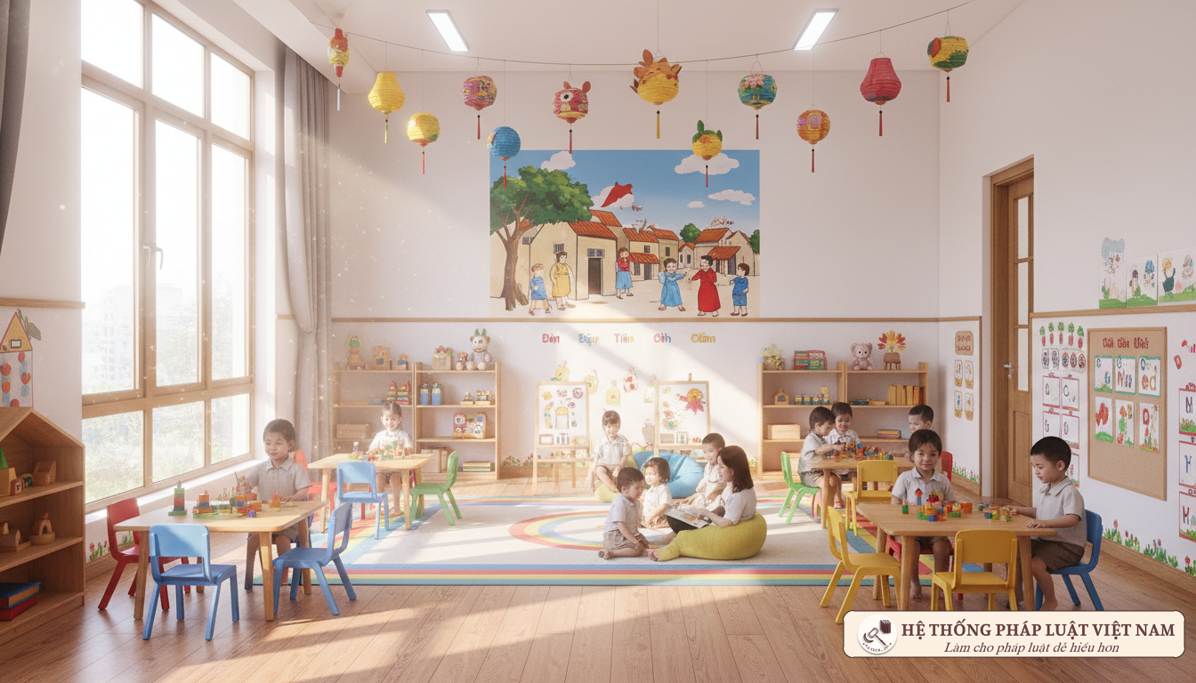 Lớp học mầm non hiện đại