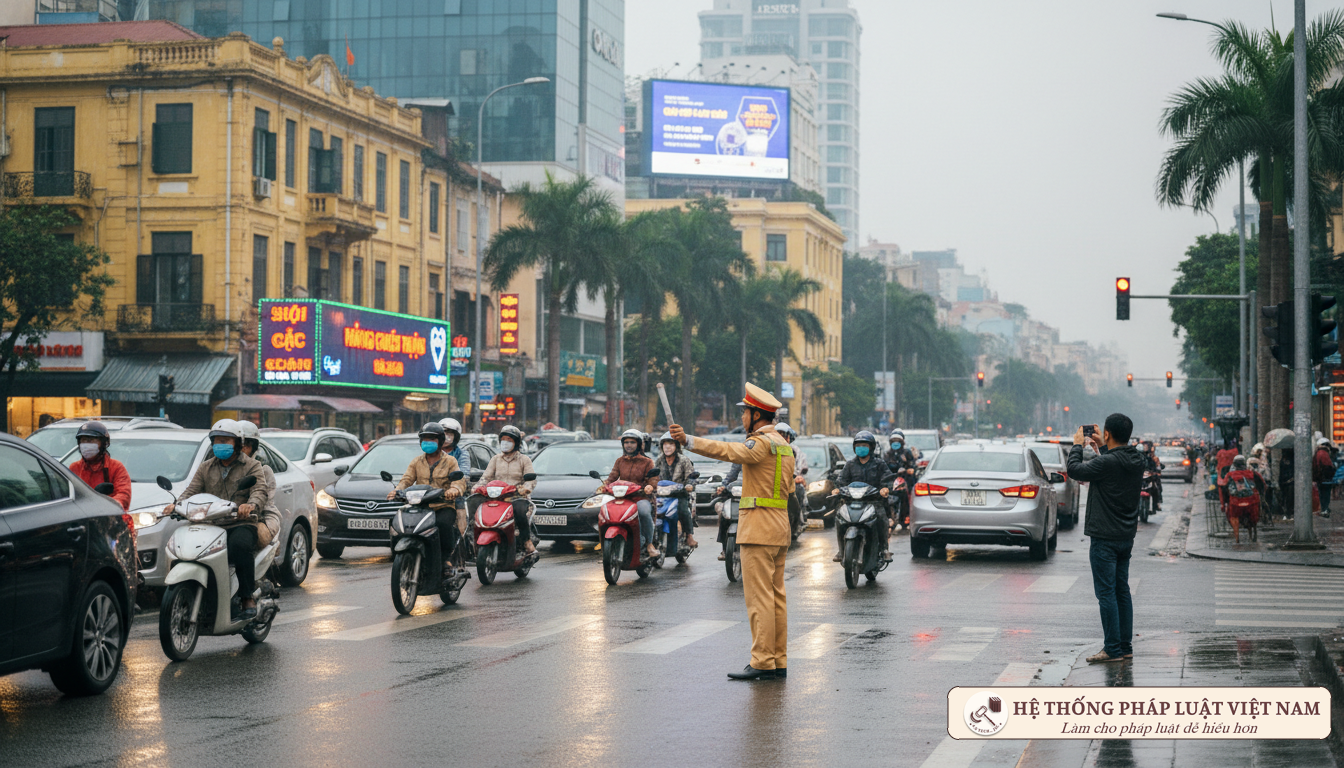 Người dân giám sát CSGT bằng điện thoại