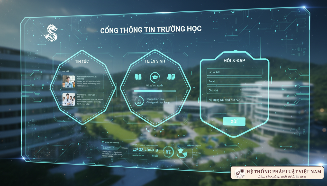 Giao diện cổng thông tin điện tử giáo dục