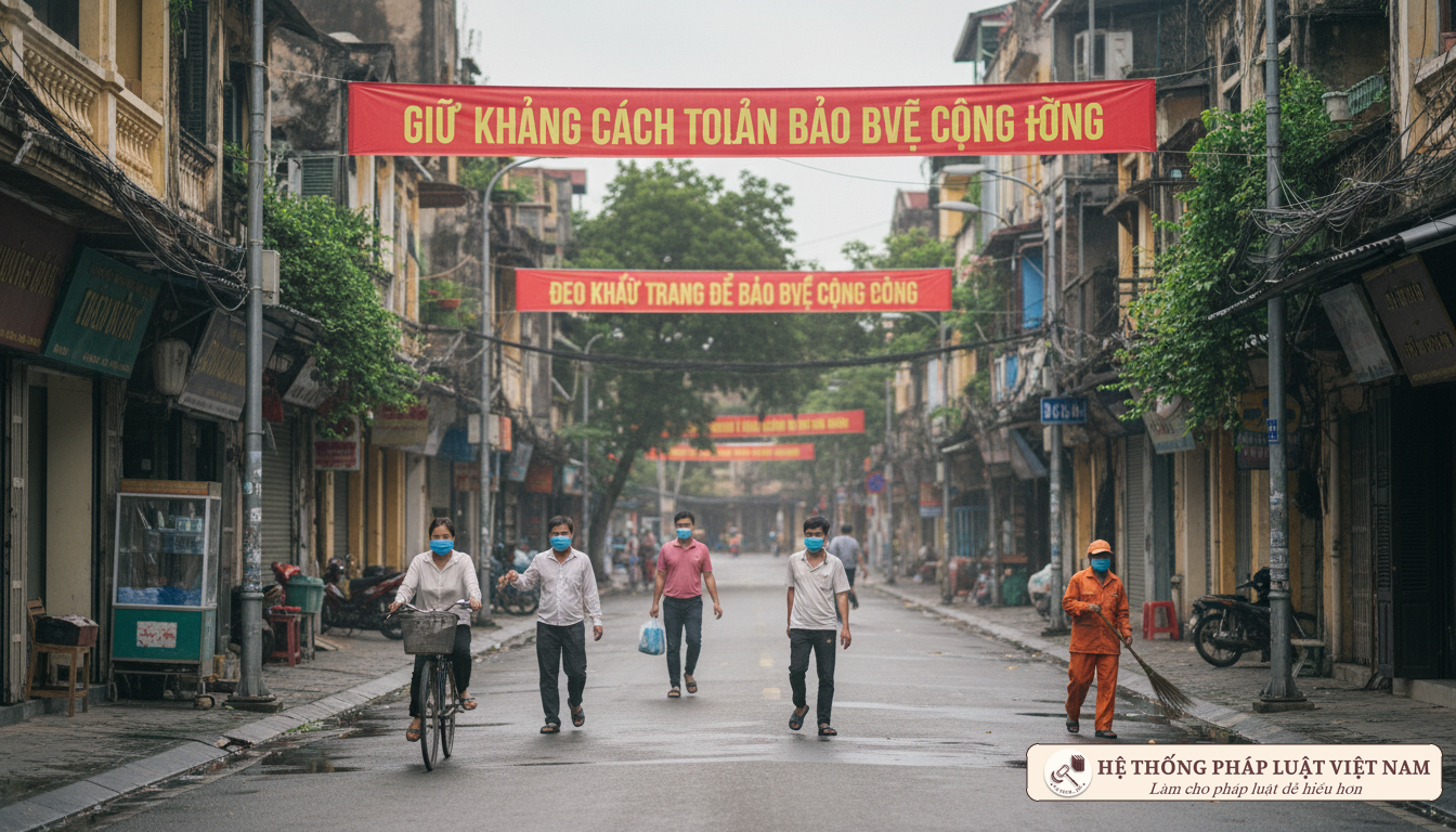 Đường phố Hà Nội vắng vẻ trong đại dịch COVID-19 năm 2020