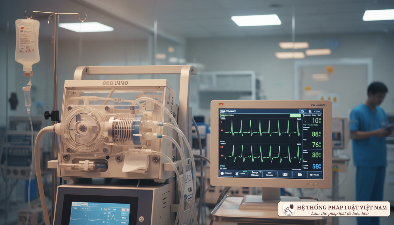 Máy ECMO điều trị bệnh nhân COVID-19 nặng