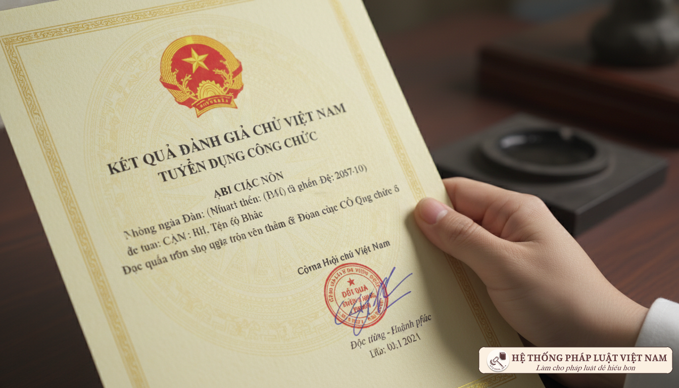Giấy chứng nhận kiểm định chất lượng đầu vào công chức