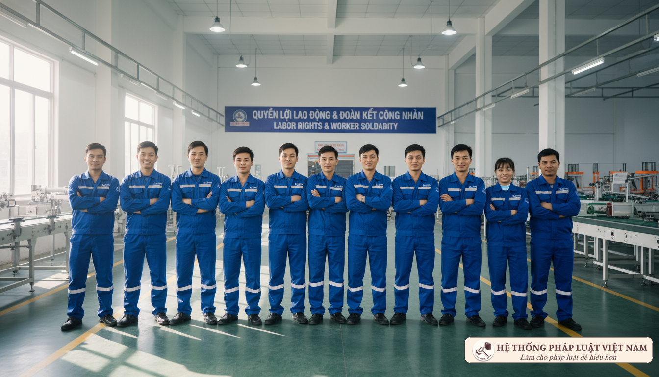 Đội ngũ công nhân Việt Nam đại diện cho quyền lợi lao động