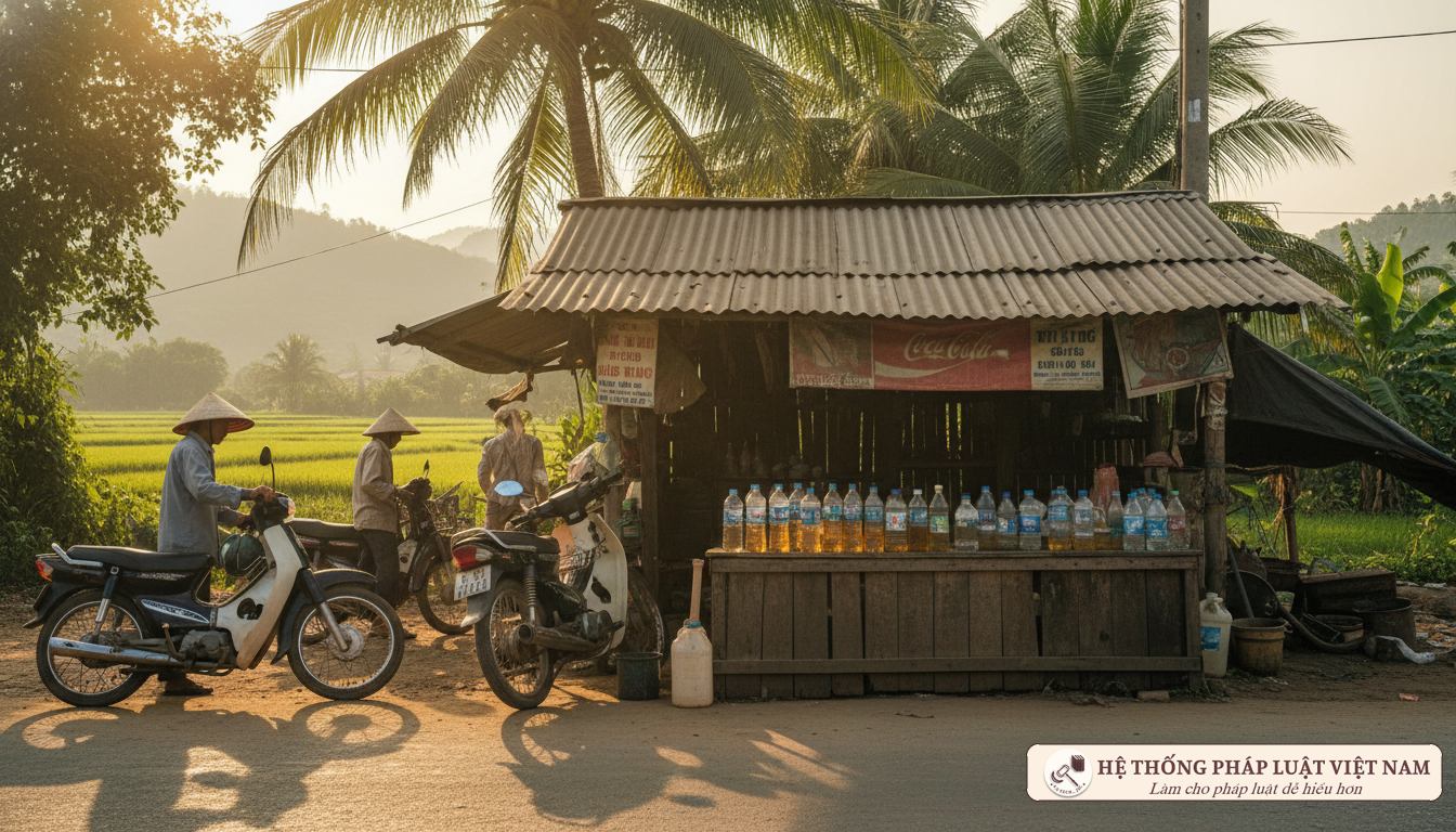 Bán xăng dầu qua thùng can chai bị phạt nặng từ 11/10/2020