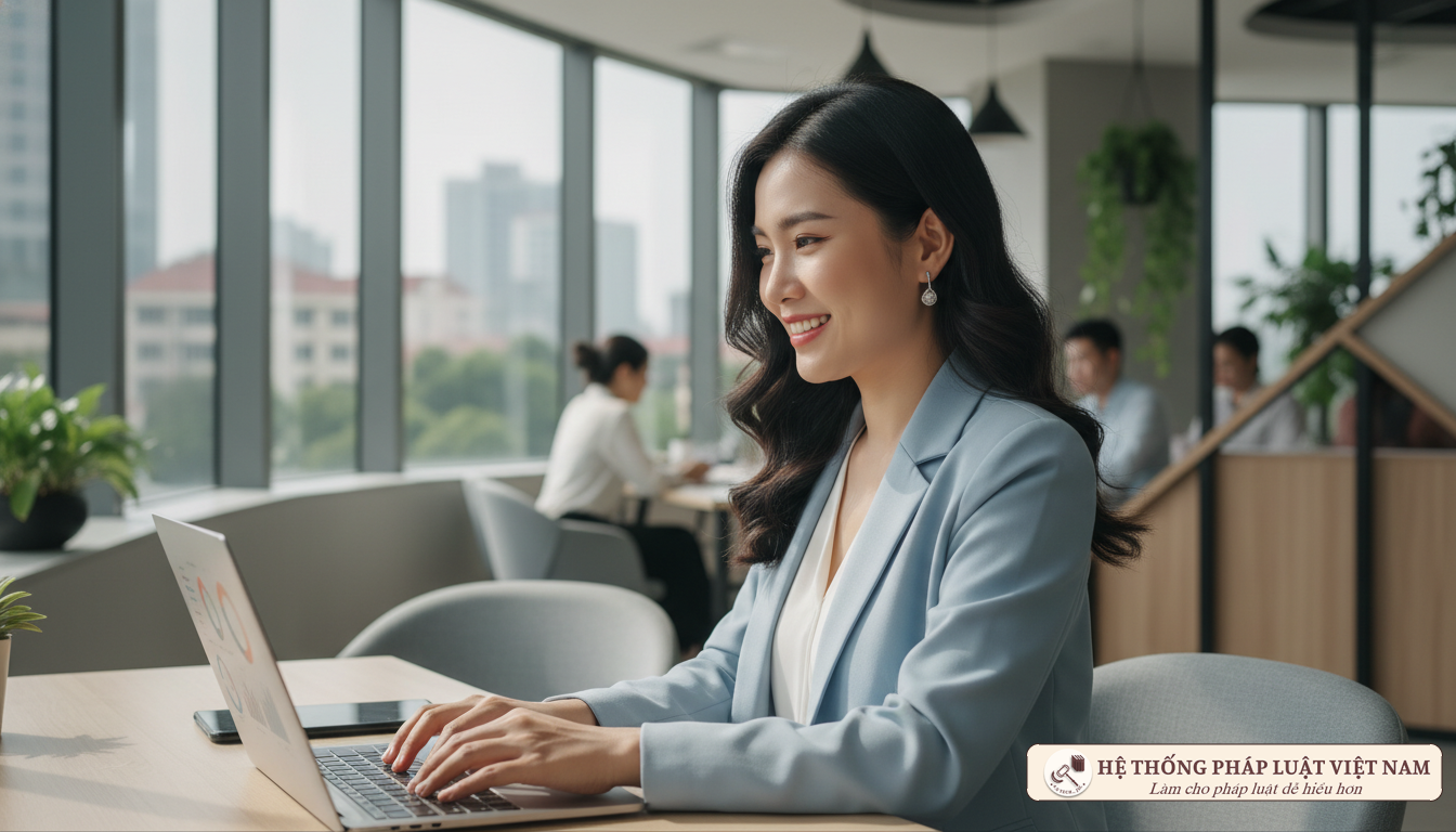 Lao động nữ Việt Nam làm việc tại văn phòng năm 2020
