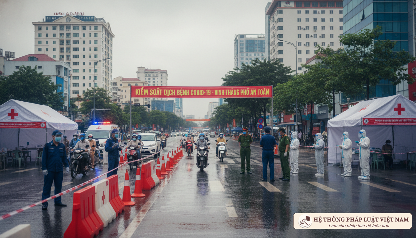NÓNG: Thành phố Vinh chính thức giãn cách xã hội theo Chỉ thị 16 từ 0h ngày 19/6/2021
