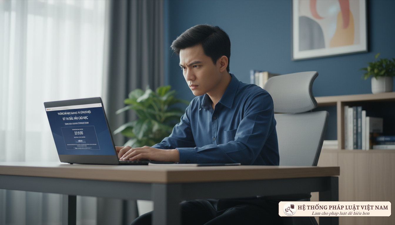 Thí sinh tham gia dự tuyển thạc sĩ qua hình thức trực tuyến