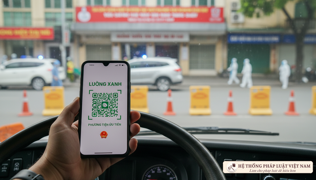Mã QR luồng xanh trên điện thoại di động