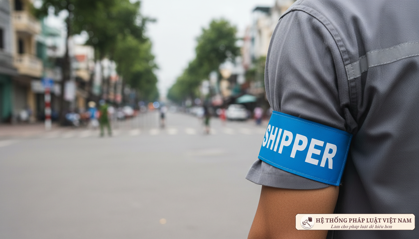 Băng đeo tay shipper màu xanh đậm