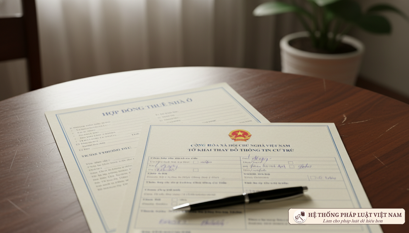 Hợp đồng thuê nhà và tờ khai cư trú