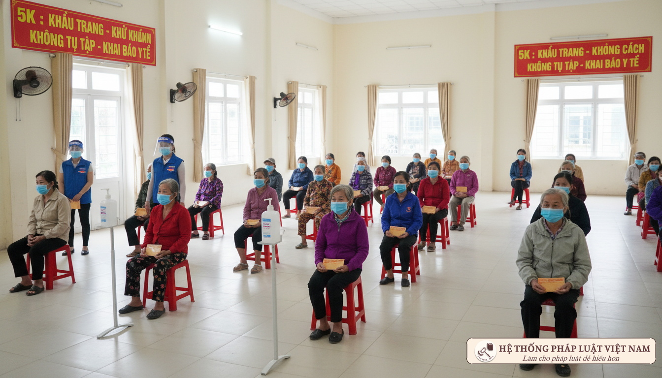 Điểm chi trả lương hưu giãn cách an toàn