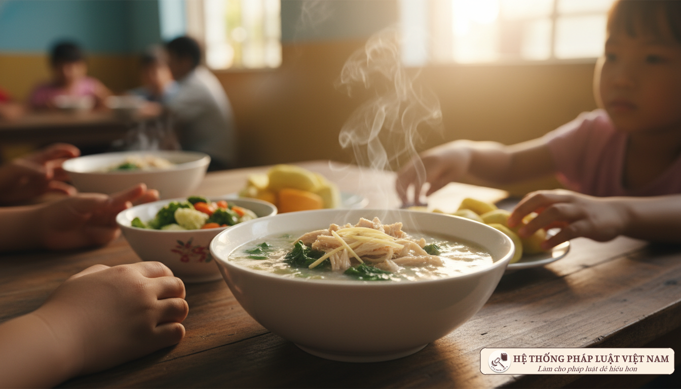 Bữa ăn cho trẻ em tại cơ sở bảo trợ xã hội
