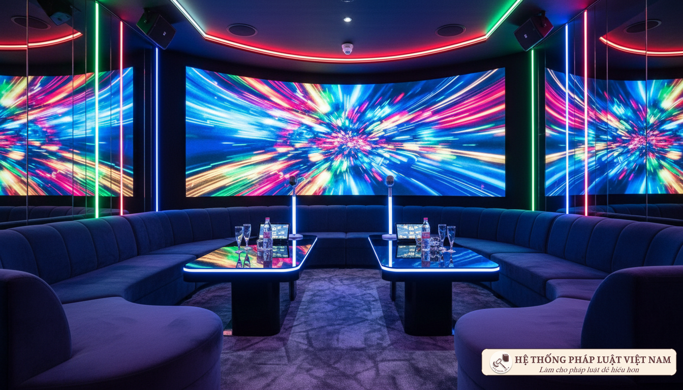 Không gian phòng hát karaoke hiện đại