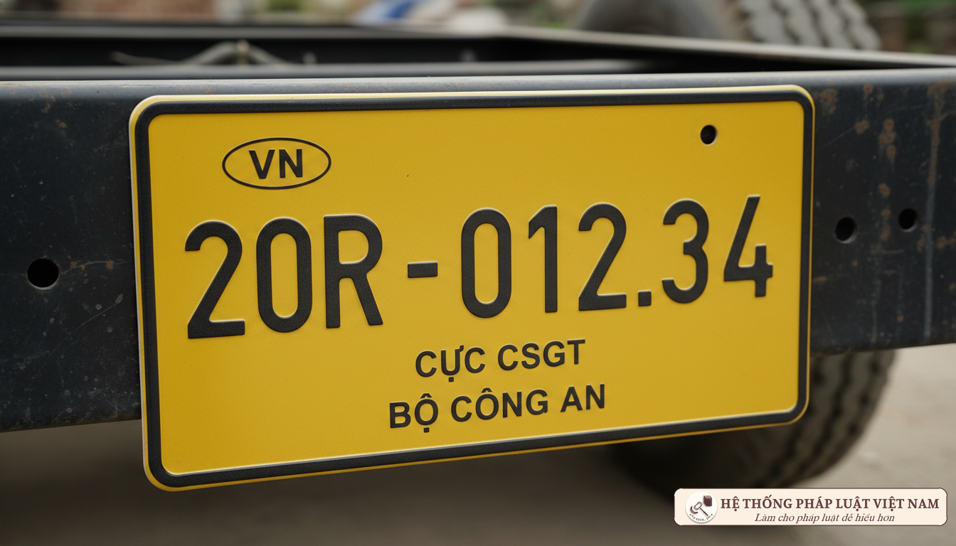 Quy chuẩn biển số vàng cho rơ moóc theo Thông tư 58