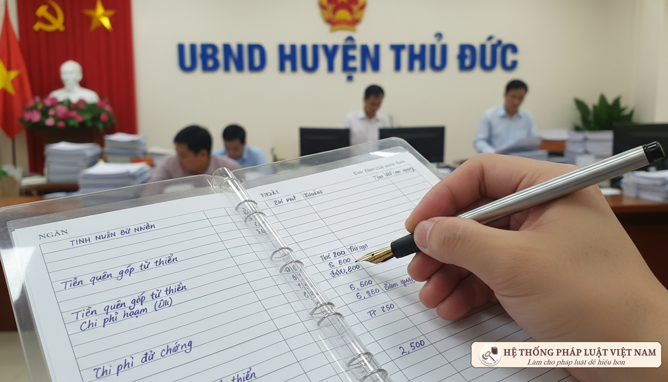 Ghi chép sổ sách từ thiện minh bạch